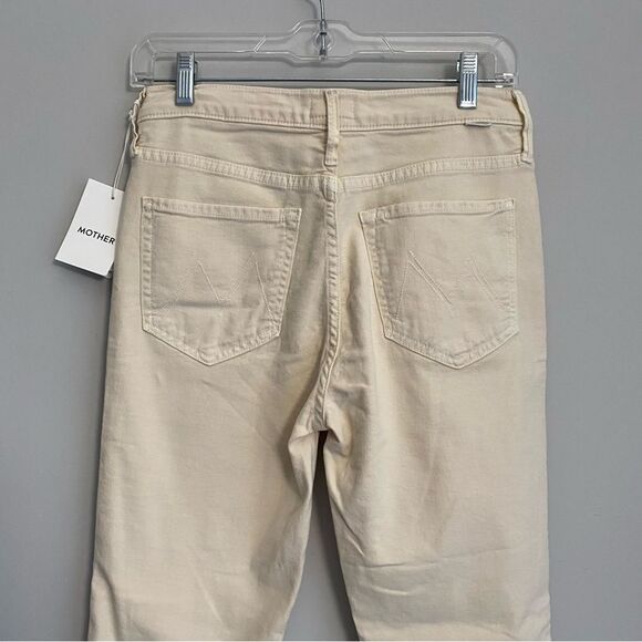 Mother High Waisted Rascal Ankle Frey Jeans in Chalk it Up - Picture 6 of 9